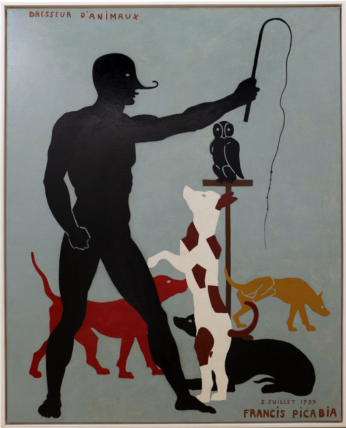 《动物驯服者》弗朗西斯·毕卡比亚（Francis Picabia）的画作-domatore di animali, 1923, 01