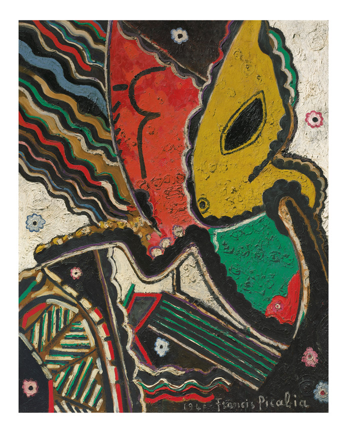 弗朗西斯·毕卡比亚（Francis Picabia）的画作-抽象画sans titre