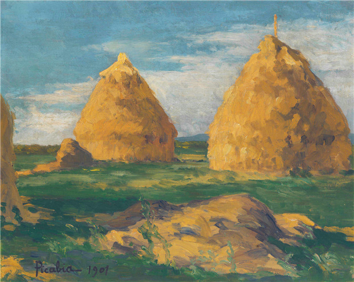 弗朗西斯·毕卡比亚（Francis Picabia）的画作-草堆 sans titre