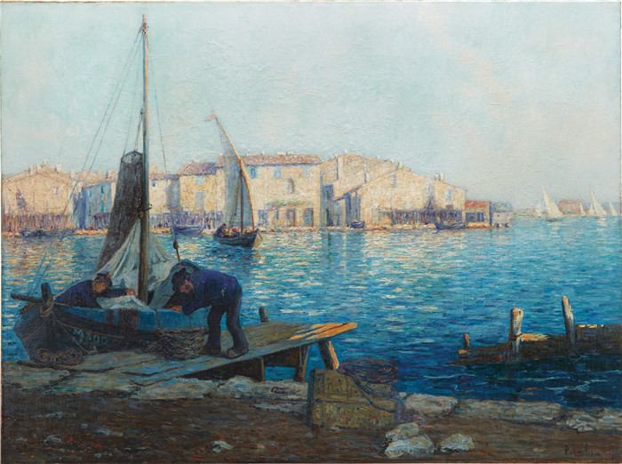 《回归》弗朗西斯·毕卡比亚（Francis Picabia）的画作-le retour de la peche les martigues