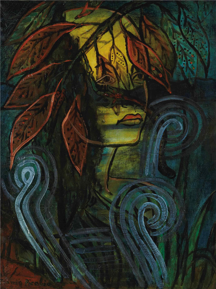 弗朗西斯·毕卡比亚（Francis Picabia）的画作-女性传单femme fleur