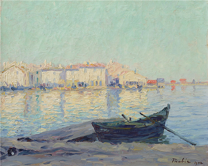 《马尔蒂格港》弗朗西斯·毕卡比亚（Francis Picabia）的画作-Port de Martigue, 1902