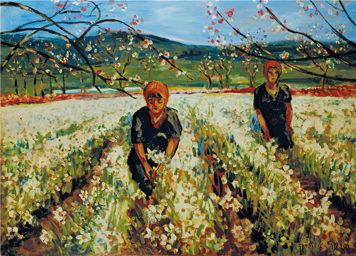 《水仙场》弗朗西斯·毕卡比亚（Francis Picabia）的画作-champ de narcisse