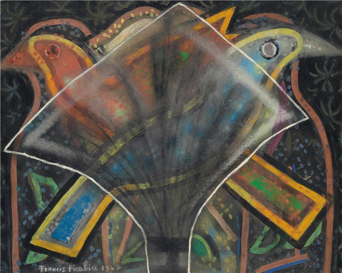 弗朗西斯·毕卡比亚（Francis Picabia）的画作-梦 reve