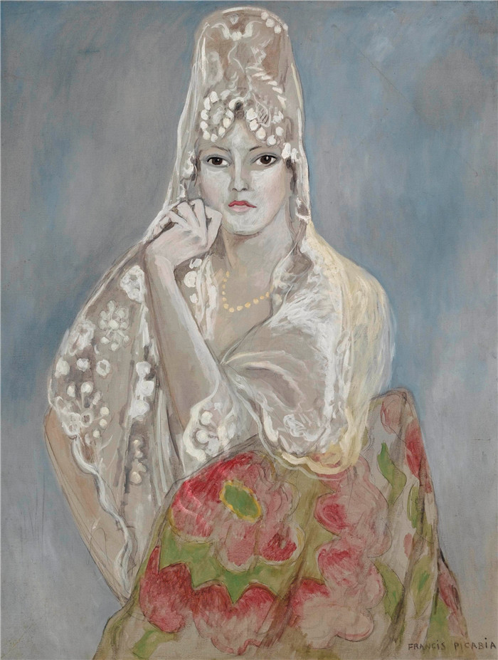 《西班牙女人》弗朗西斯·毕卡比亚（Francis Picabia）的画作-spagnola