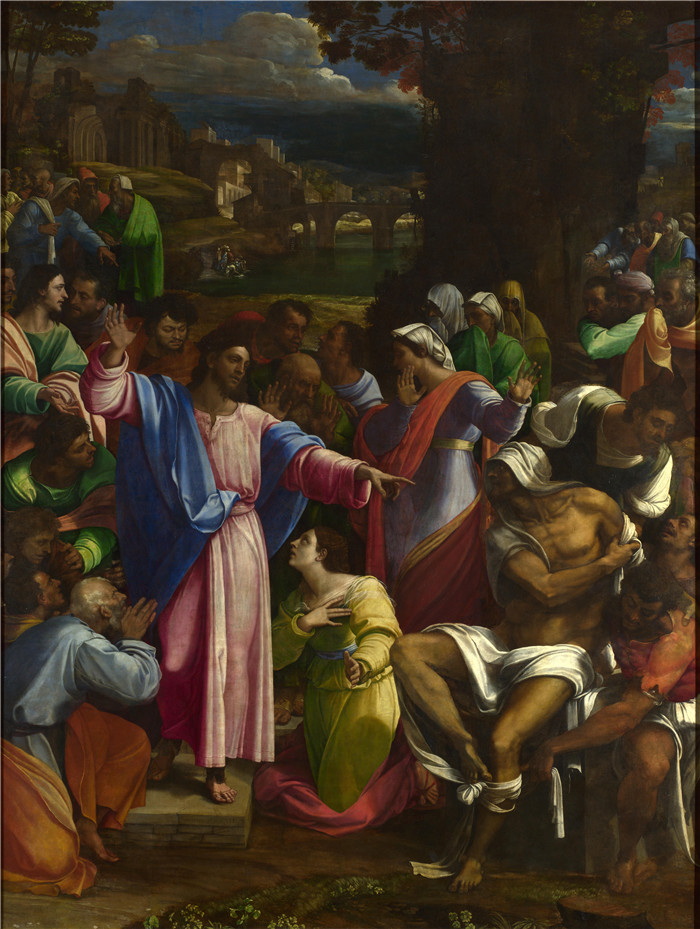 《拉撒路复活》塞巴斯蒂亚诺·德·皮翁博(Sebastiano del Piombo)油画-The Raising of Lazarus