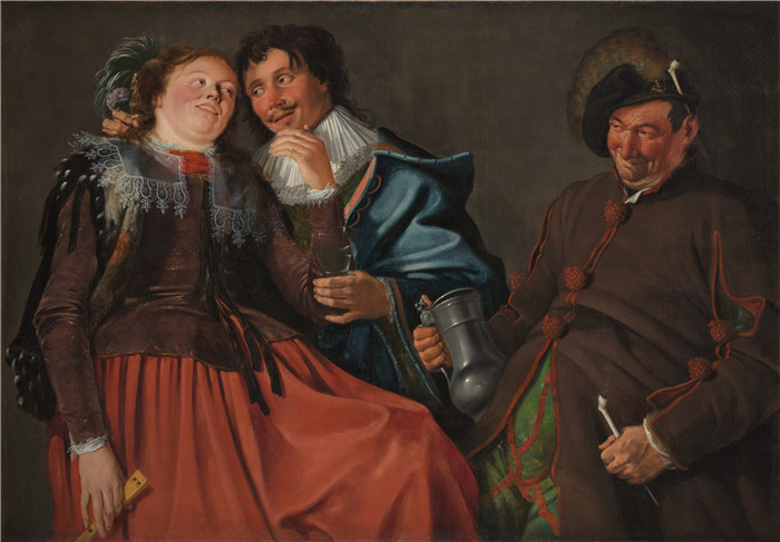 亨德里克·格里茨 （Hendrik Gerritsz） 的画作-欢乐的聚会Vrolijk gezelschap - 1678