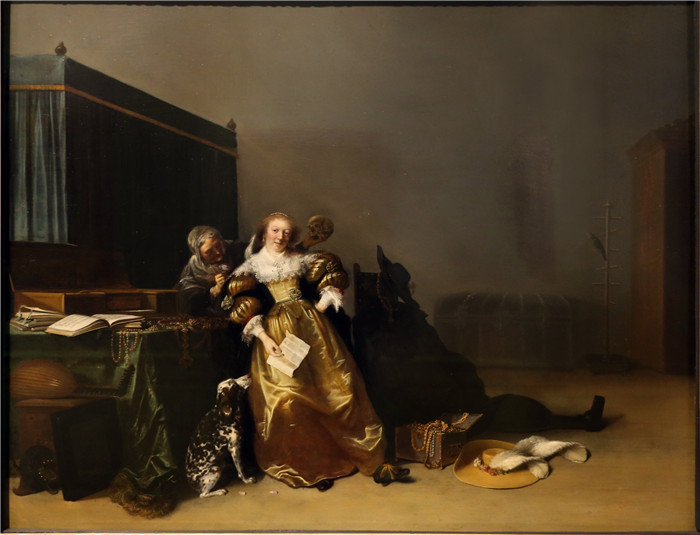 《虚荣的寓言》亨德里克·格里茨 （Hendrik Gerritsz） 的画作-allegoria della vanità, 1635 ca