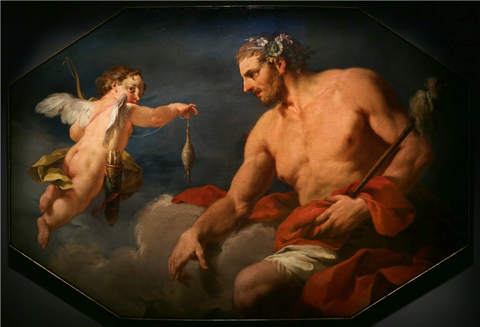 乔瓦尼·巴蒂斯塔·皮托尼（Giovanni Battista Pittoni）-乔尔万·巴蒂斯塔·皮托尼油画作品Giovan battista pittoni, ercole