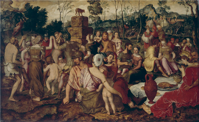 彼得·普尔布斯（Pieter Pourbus）的画作-金牛犊The Golden Calf