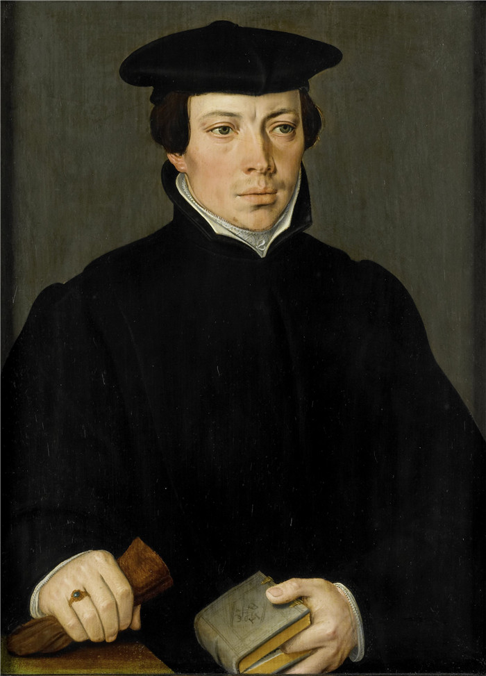 《一位年轻牧师的肖像》彼得·普尔布斯（Pieter Pourbus）的画作-Portrait of a young minister
