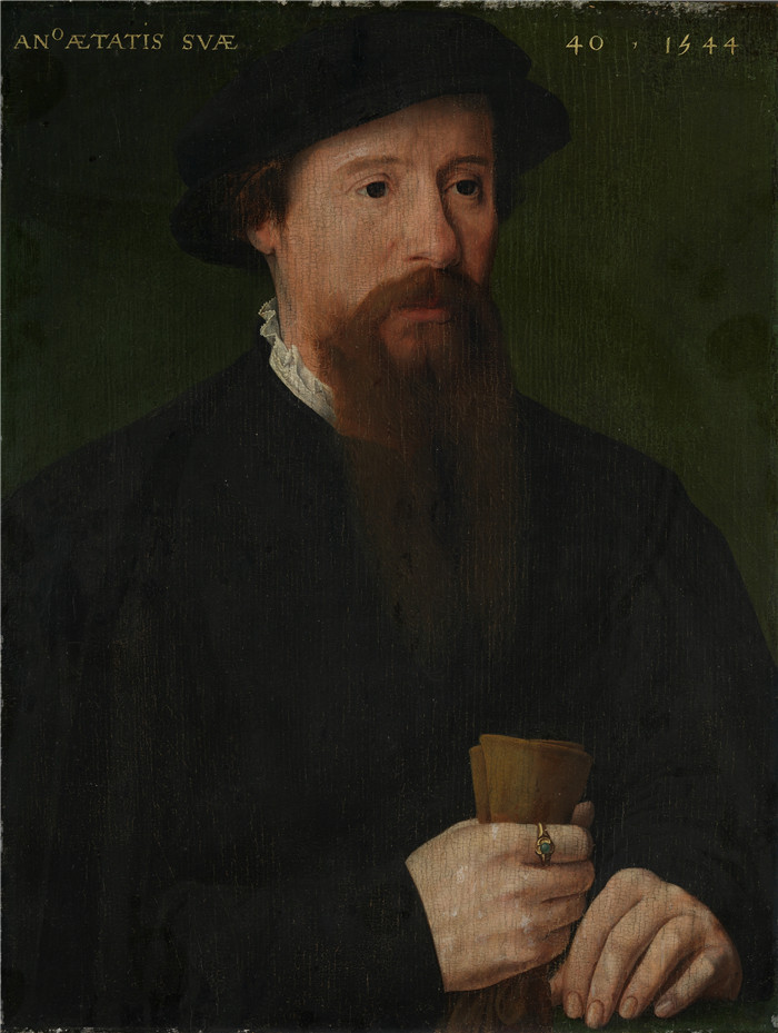 《一个人的肖像》彼得·普尔布斯（Pieter Pourbus）的画作-Portret van een man (1544)