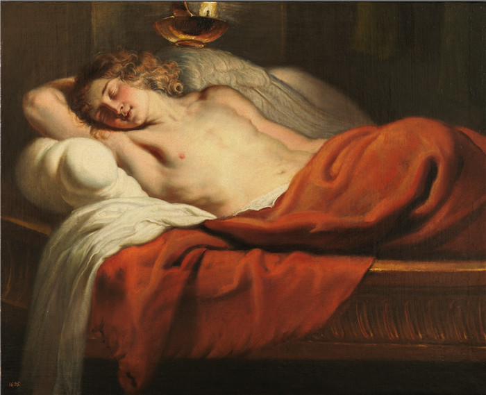 伊拉斯谟·奎利努斯二世（Erasmus Quellinus II）的画作-宿舍El Amor dormido, 1630