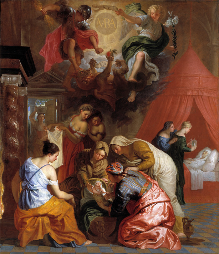 《病毒宣言》伊拉斯谟·奎利努斯二世（Erasmus Quellinus II）的画作-El Nacimiento de la Virgen, 1650-1660