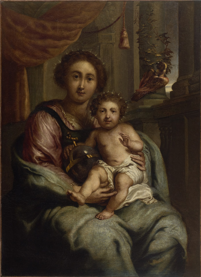 《麦当娜》伊拉斯谟·奎利努斯二世（Erasmus Quellinus II）的画作-Madonna als Hemelskoningin met het Jezuskind 