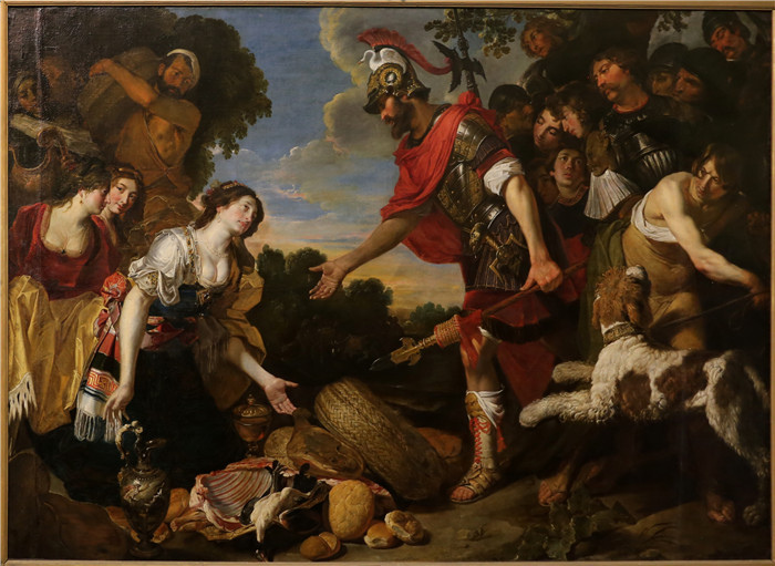 《大卫·阿比盖尔》伊拉斯谟·奎利努斯二世（Erasmus Quellinus II）的画作-david e abigaille, 1650 年