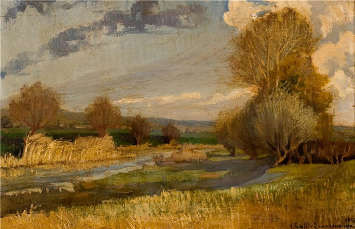 西奥多·雅克·拉利 （Théodore Jacques Ralli） 的画作-秋季景观Autumn Landscape (Ralli)