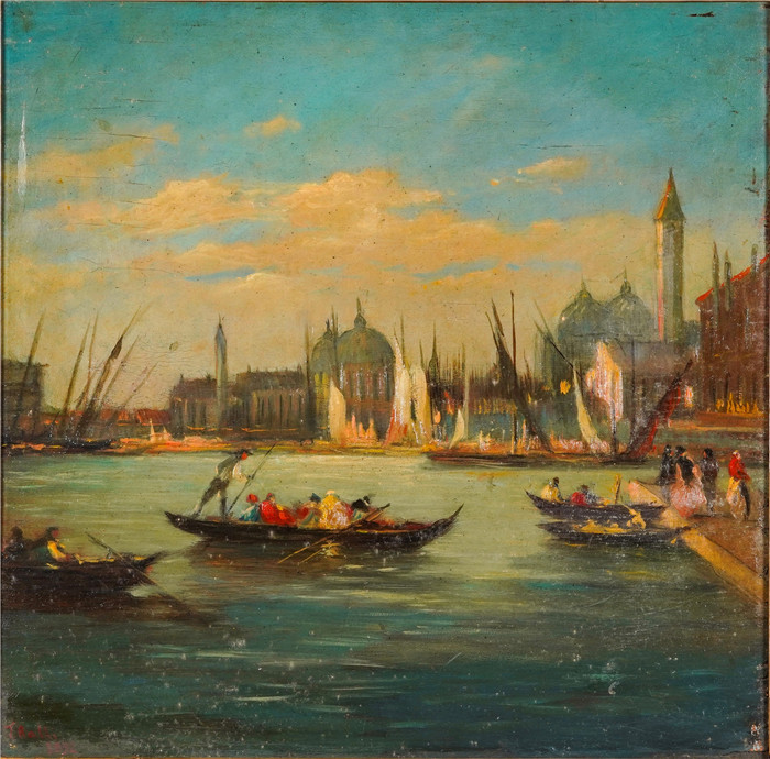 《威尼斯》西奥多·雅克·拉利 （Théodore Jacques Ralli） 的画作-Venezia (Ralli)