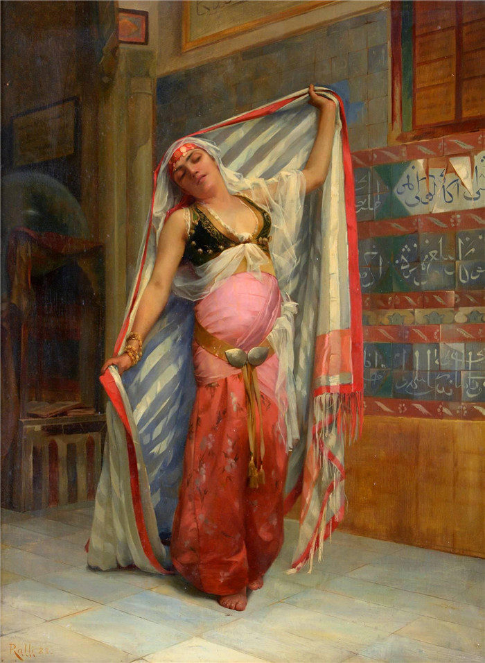 《舞者》西奥多·雅克·拉利 （Théodore Jacques Ralli） 的画作-Dancer (Ralli)