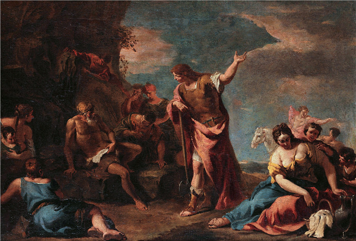 《阿基米德的拒绝》塞巴斯蒂亚诺·里奇（Sebastiano Ricci）油画-A Recusa de Arquimedes