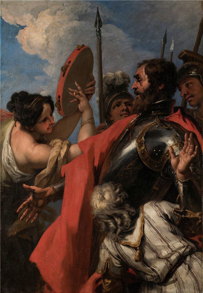 《耶弗他和他的女儿》塞巴斯蒂亚诺·里奇（Sebastiano Ricci）油画-Jephthah and His Daughter, c. 1710