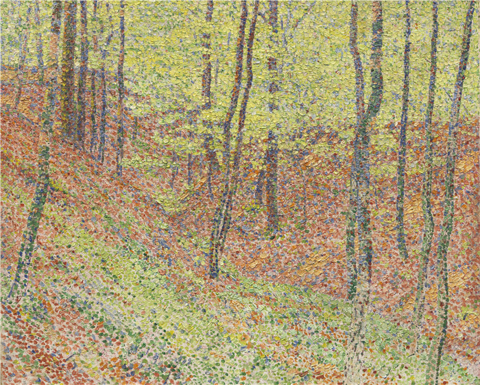 《秋日树林》克里斯蒂安·罗尔夫斯（Christian Rohlfs）油画-Wald c1903