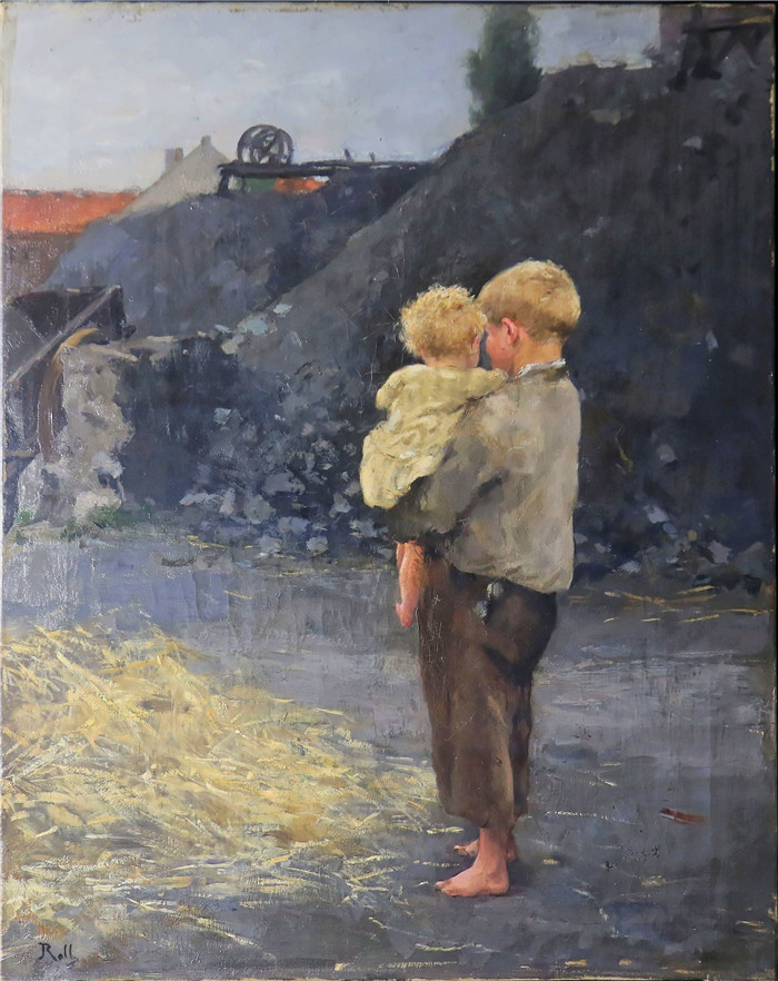 阿尔弗雷德·菲利普·罗尔（Alfred Philippe Roll）的画作-女流浪儿Gamin