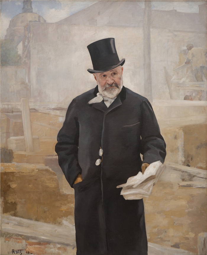 《阿道夫·阿尔方德·罗尔》阿尔弗雷德·菲利普·罗尔（Alfred Philippe Roll）的画作-Adolphe Alphand Roll Petit Palais