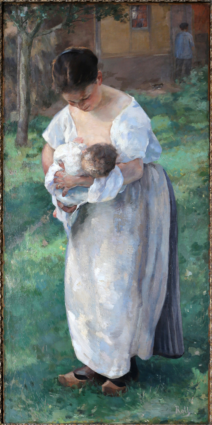 《巴厘岛虱子牛》阿尔弗雷德·菲利普·罗尔（Alfred Philippe Roll）的画作-louse cattel, balia