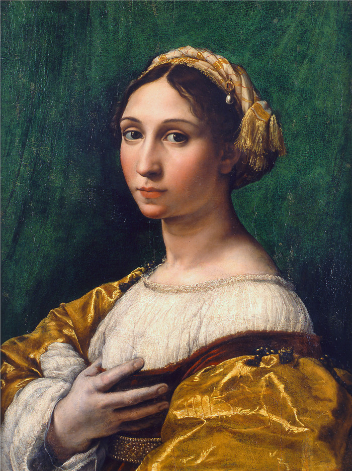 《拉斐尔少女肖像》朱利奥·罗马诺（Giulio Romano）的画作-Portrait-of-a-Young-Girl-Raphael