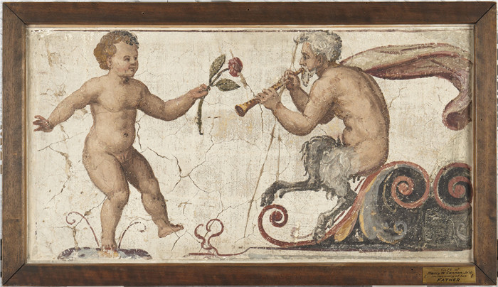 《萨蒂尔和男孩》朱利奥·罗马诺（Giulio Romano）的画作-Satyr and Boy -