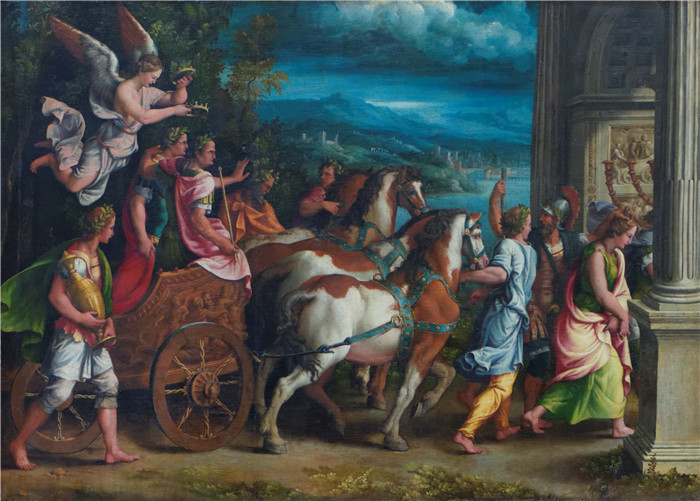《提图斯和维斯帕先的胜利》朱利奥·罗马诺（Giulio Romano）的画作-Triumph of Titus and Vespasian 02