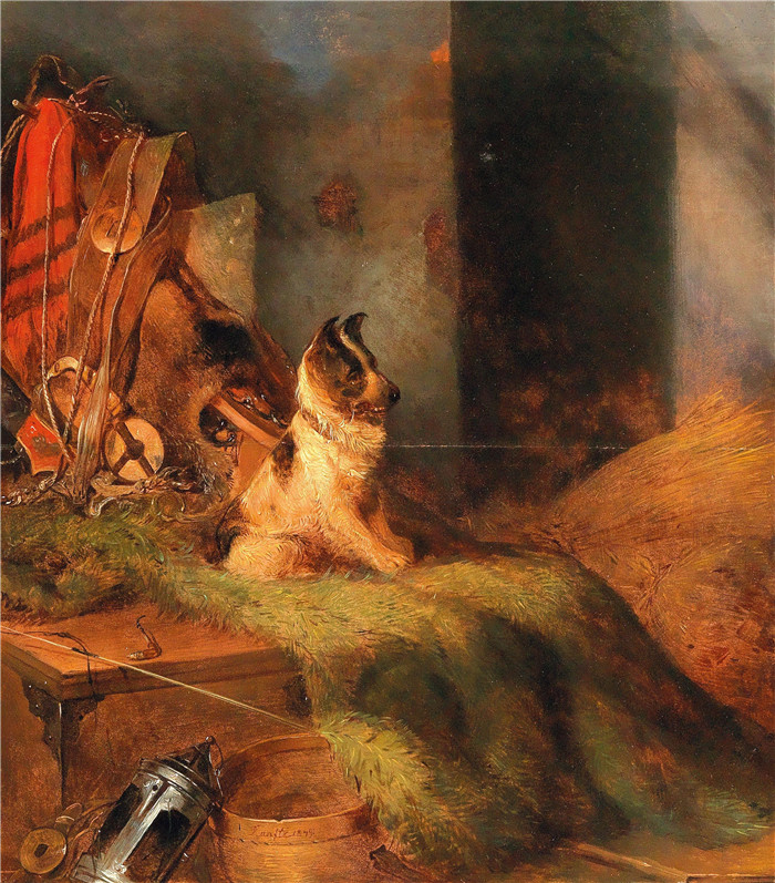 《房间里的狗》马蒂亚斯·兰夫特尔 （Matthias Roftl ）作品-Dog in the Tack Room