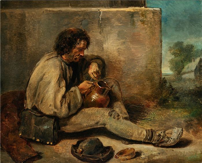 马蒂亚斯·兰夫特尔 （Matthias Roftl ）作品-马蒂亚斯·兰夫特尔Matthias Ranftl Der Geschirrflicker 1846