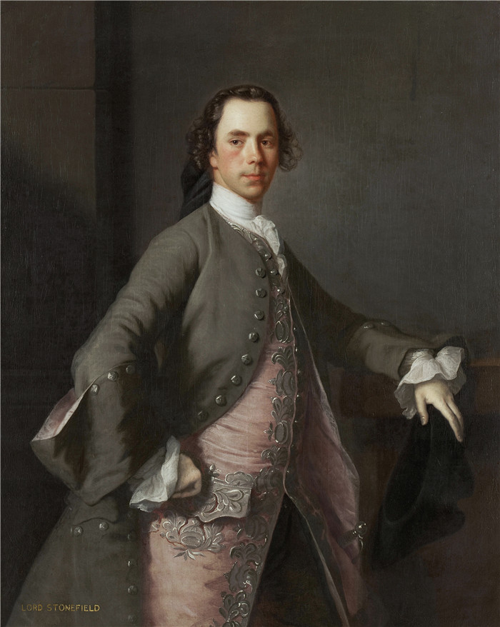 《约翰·坎贝尔的肖像》艾伦·拉姆齐 （Allan Ramsay） 画作-Portrait of John Campbell