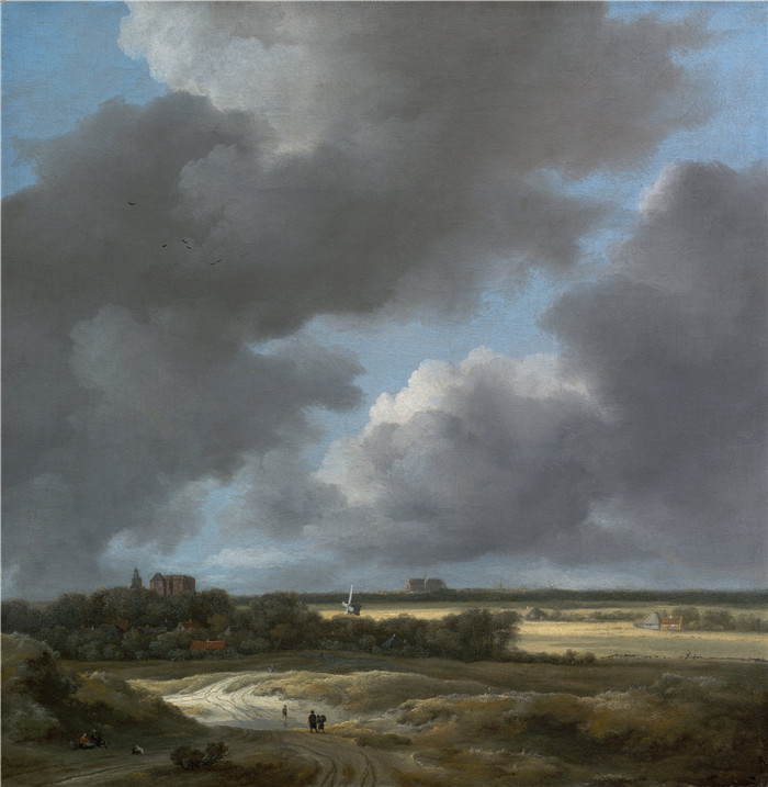 《阿尔克马尔景观》雅各布·范·鲁伊斯黛尔（Jacob van Ruisdael）油画-View of Alkmaar