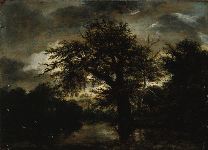 《老橡树》雅各布·范·鲁伊斯黛尔（Jacob van Ruisdael）油画-Le Vieux Chêne, J 103