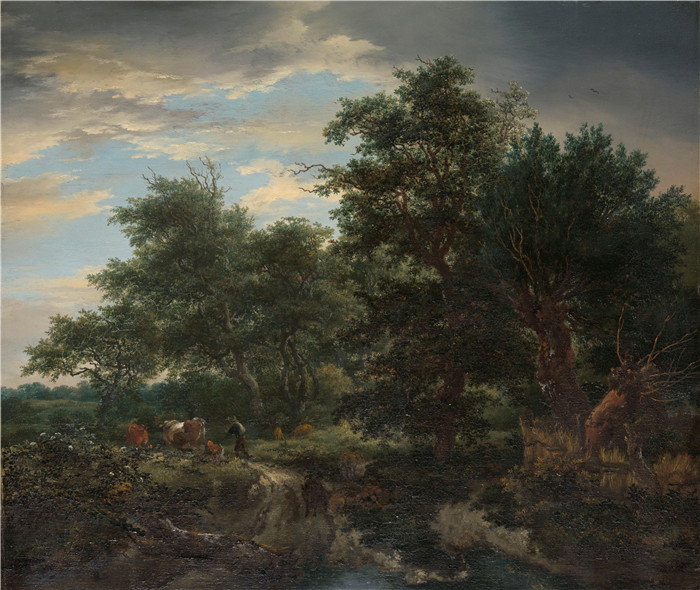 雅各布·范·鲁伊斯黛尔（Jacob van Ruisdael）油画-森林Bosgezicht