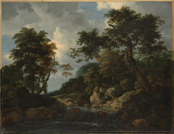 《森林溪流》雅各布·范·鲁伊斯黛尔（Jacob van Ruisdael）油画-The Forest Stream