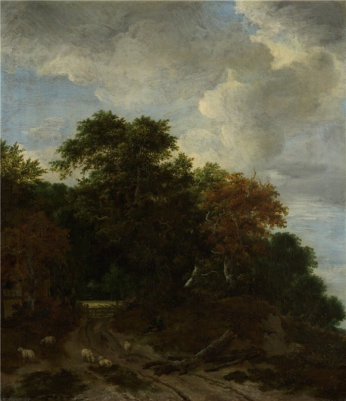《森林景观》雅各布·范·鲁伊斯黛尔（Jacob van Ruisdael）油画-Forest Landscape