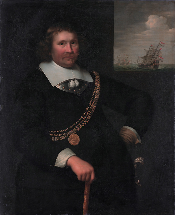 《荷兰和西弗里斯兰海军中将》扬·阿尔贝茨（Jan Albertsz Rotius）的画作-Lieutenant-Admiral of Holland and West-Friesland