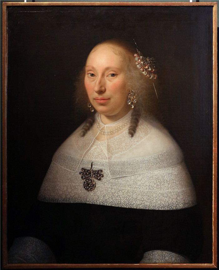 《阿加莎·范内克 》扬·阿尔贝茨（Jan Albertsz Rotius）的画作-agatha van neck, 1658