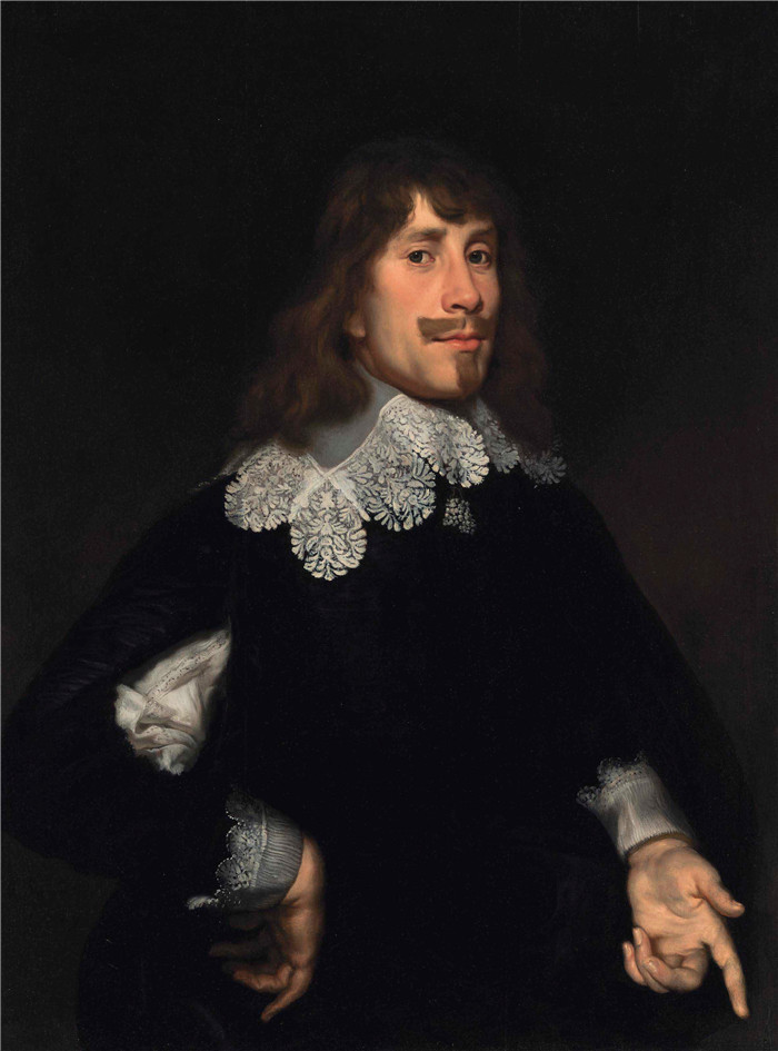 《一个陌生人的肖像》约阿希姆·冯·桑德拉特(Joachim von Sandrart)的画作-Bildnis eines unbekannten Mannes (1639)