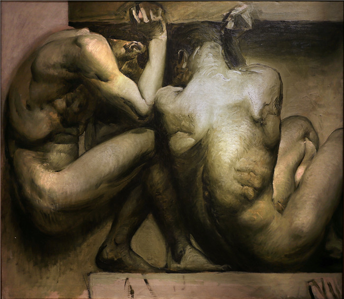 《帕莱门托工作室》朱利奥·阿里斯蒂德·萨尔托里奥(Giulio Aristide Sartorio)的绘画-studio per il fregio del parlamento, 1908-13