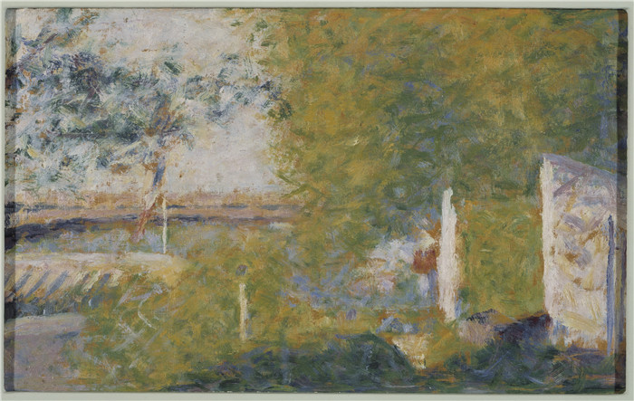 乔治·修拉(Georges Seurat)高清作品-比诺大桥The Bridge at Bineau