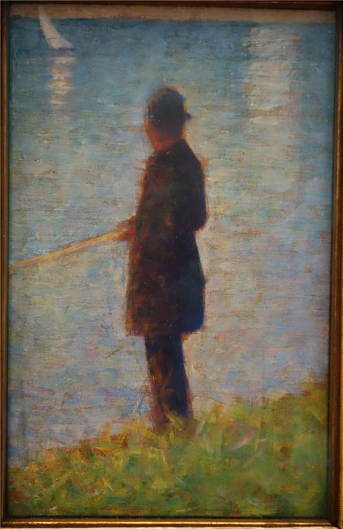 《垂钓者》乔治·修拉(Georges Seurat)高清作品-The Angler