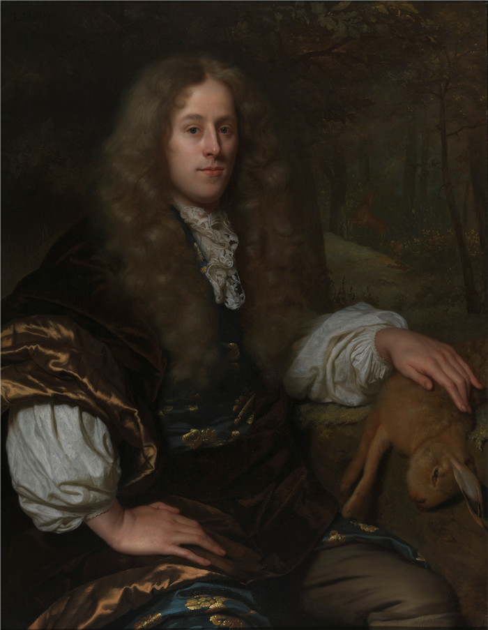 戈弗里德·沙尔肯(Godefridus Schalcken)画作-肖像Portrait of Barthout van Slingelandt