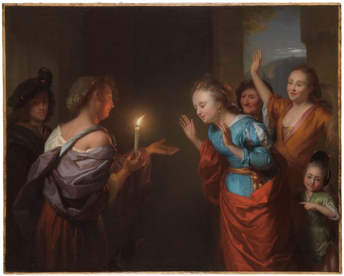 《丢失的银币寓言》戈弗里德·沙尔肯(Godefridus Schalcken)画作-Parable of the Lost Piece of Silver