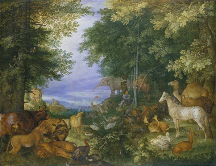 《俄耳甫斯用音乐使野兽着迷》罗兰德·萨弗里（Roelant Savery）画作-Orpheus Charming the Animals with His Music