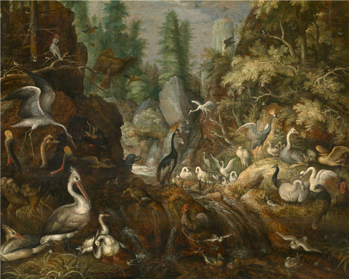 《鸟的天堂》罗兰德·萨弗里（Roelant Savery）画作-Paradijs van de vogels